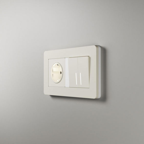 Рамка Werkel Split на 2 поста айвори/белый W0023066 4690389206054