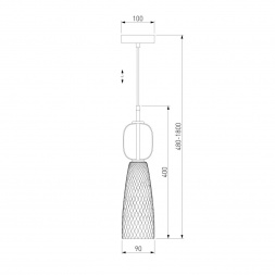 Подвесной светильник Eurosvet Glossy 50211/1 янтарный