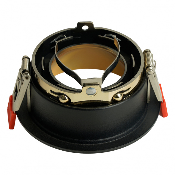 Светильник встраиваемый Feron DL3102 потолочный MR16 G5.3  черный + золото 51403