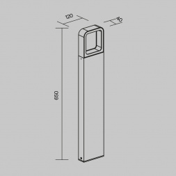 Уличный светодиодный светильник Maytoni Track O461FL-L7GF3K1
