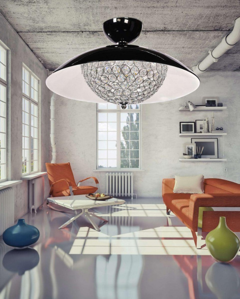 Потолочный светодиодный светильник Lumina Deco Mezzaluna LDC 1578-5 BK