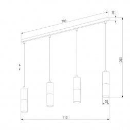 Подвесной светильник TK Lighting 4367 Elit Black