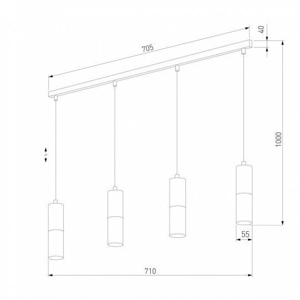 Подвесной светильник TK Lighting 4367 Elit Black