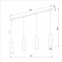 Подвесной светильник TK Lighting 4367 Elit Black