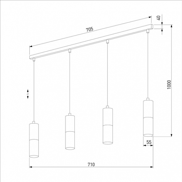 Подвесной светильник TK Lighting 4367 Elit Black