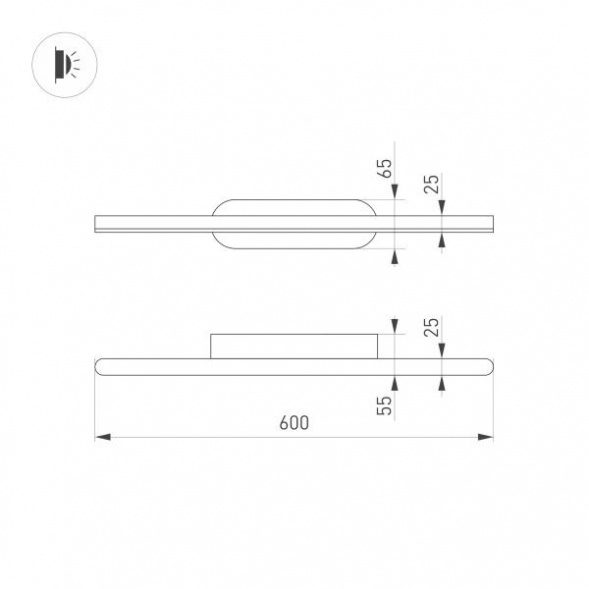 Подсветка для зеркал Arlight SP-Tenero-S600x45-13W Warm3000 035718