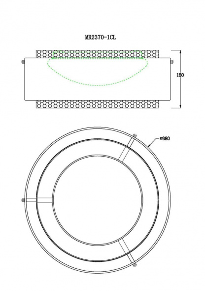 Потолочный светодиодный светильник MyFar Anders MR2370-1CL