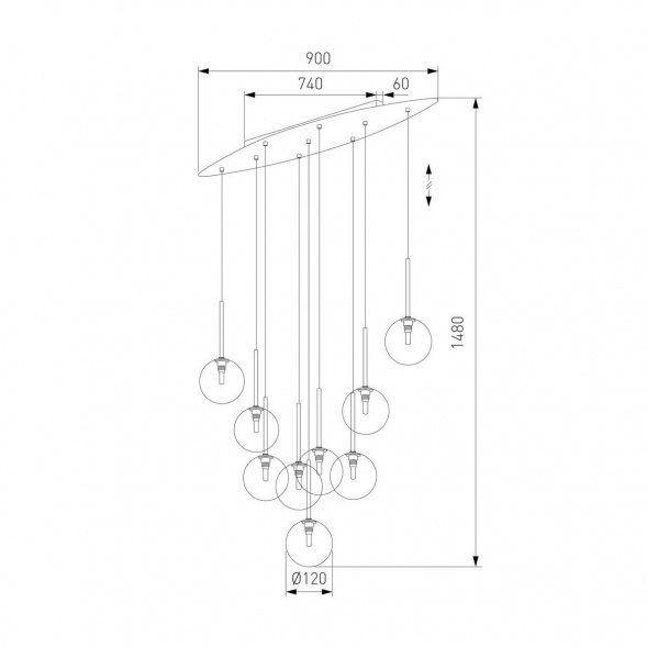 Подвесная люстра TK Lighting 6148 Estera