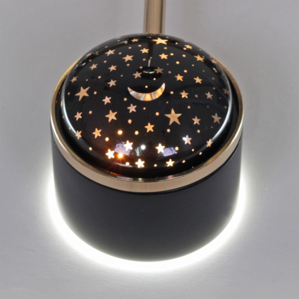 Потолочная светодиодная люстра Reluce 13289-4.3-08 Чёрный+Золотой хром