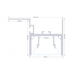 Профиль для натяжного потолка Apeyron 08-54