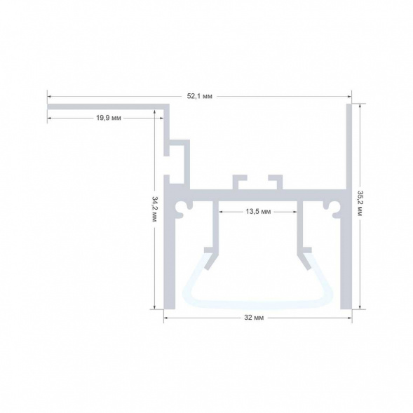 Профиль для натяжного потолка Apeyron 08-54