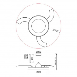 Люстра-вентилятор Mantra NISEKO FAN L 9058