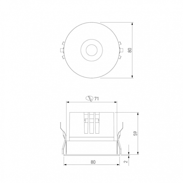 Встраиваемый светодиодный светильник Elektrostandard Bliss 25070/LED a069406
