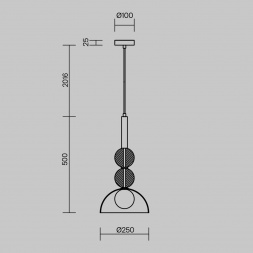 Подвесной светильник Freya Sunspot FR5482PL-01BS1