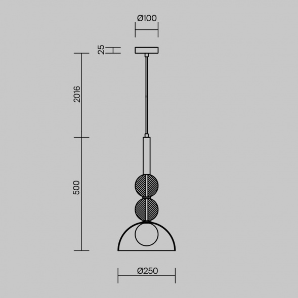 Подвесной светильник Freya Sunspot FR5482PL-01BS1