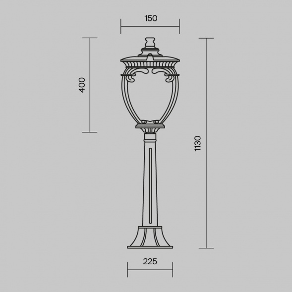 Уличный светильник Maytoni Fleur O414FL-01GB1