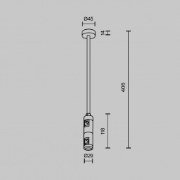 Крепление потолочное Maytoni Technical Accessories for tracks Flarity TRA158C-D1-B
