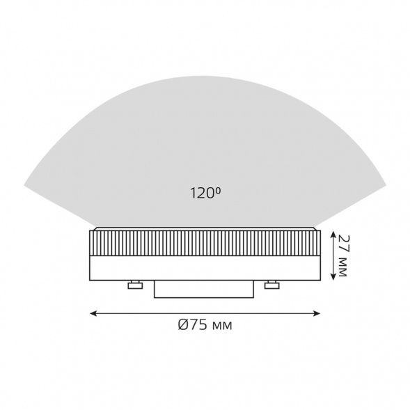 Лампа светодиодная Gauss GX53 6W 3000K матовая 108008106