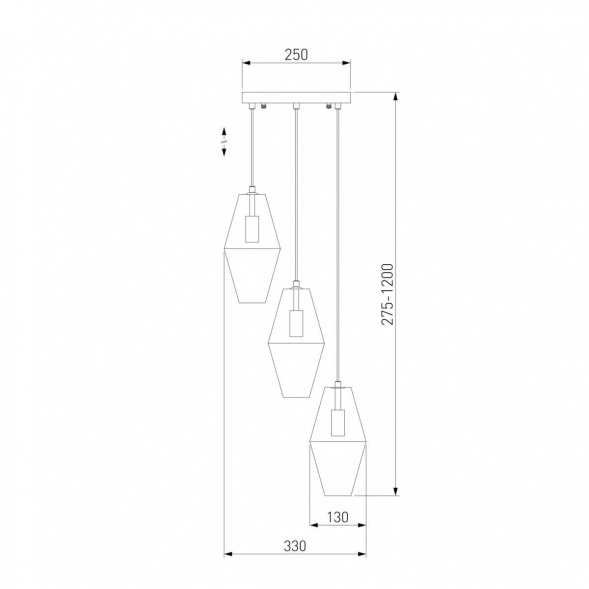 Подвесная люстра Eurosvet Prism 50236/3 прозрачный