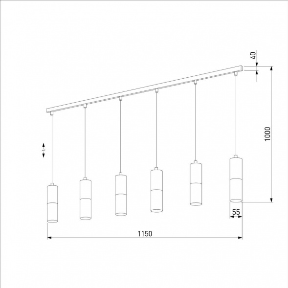 Подвесной светильник TK Lighting 4368 Elit Black