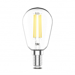 Лампа светодиодная филаментная Gauss E14 4,5W 2700K прозрачная 1141115