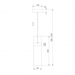 Подвесной светодиодный светильник Eurosvet Lumen 50244/1 Led черный/прозрачный