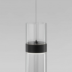 Подвесной светодиодный светильник Eurosvet Lumen 50244/1 Led черный/прозрачный