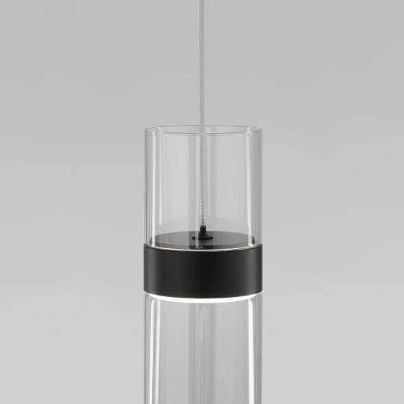 Подвесной светодиодный светильник Eurosvet Lumen 50244/1 Led черный/прозрачный