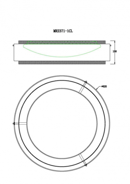 Потолочный светодиодный светильник MyFar Anders MR2371-1CL