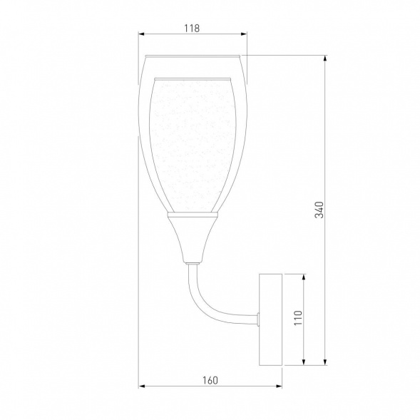 Настенный светильник Eurosvet Cosmic 50285/1 черный жемчуг
