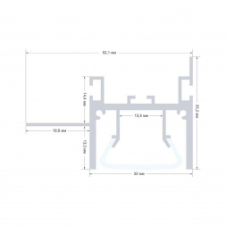 Профиль для натяжного потолка Apeyron 08-55