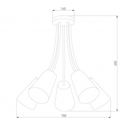 Потолочная люстра TK Lighting 1712 Wire Kids