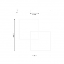 Потолочный светодиодный светильник Lucia Tucci Quattro Angolo 2050.2 Led