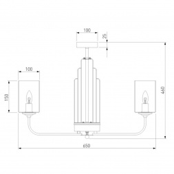 Потолочная люстра Eurosvet Defi 60138/6 сатин-никель