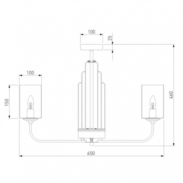Потолочная люстра Eurosvet Defi 60138/6 сатин-никель
