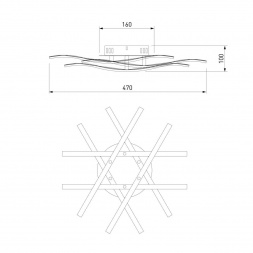 Потолочный светодиодный светильник Eurosvet Pascal 90043/6 хром