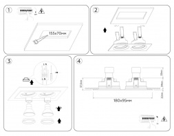 Светильник встраиваемый поворотный AMBRELLA LIGHT TECHNO SPOT TN1146