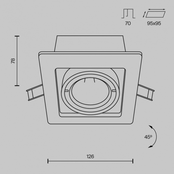 Встраиваемый светильник Maytoni Metal DL008-2-01-W