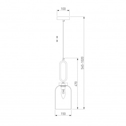 Подвесной светильник Eurosvet Flou 50229/1 янтарный