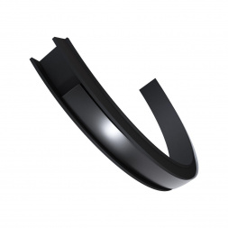 Профиль гибкий накладной с рассеивателем черный 2м. Apeyron 08-35