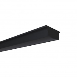 Профиль гибкий накладной с рассеивателем черный 2м. Apeyron 08-35