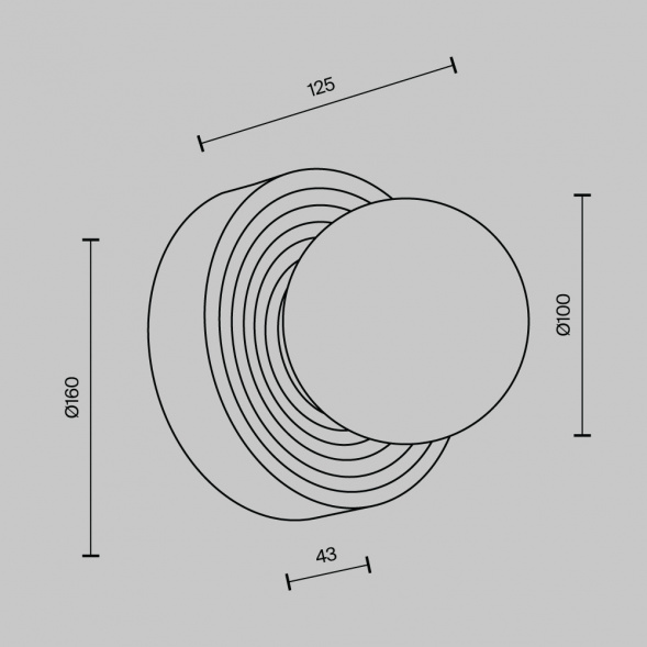 Бра Maytoni Modern MOD403WL-01GR1
