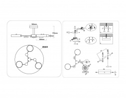 Люстра на штанге Ambrella light COMFORT FL4855