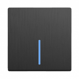 Выключатель Werkel одноклавишный проходной с подсветкой графит рифленый W1112104 4690389158421