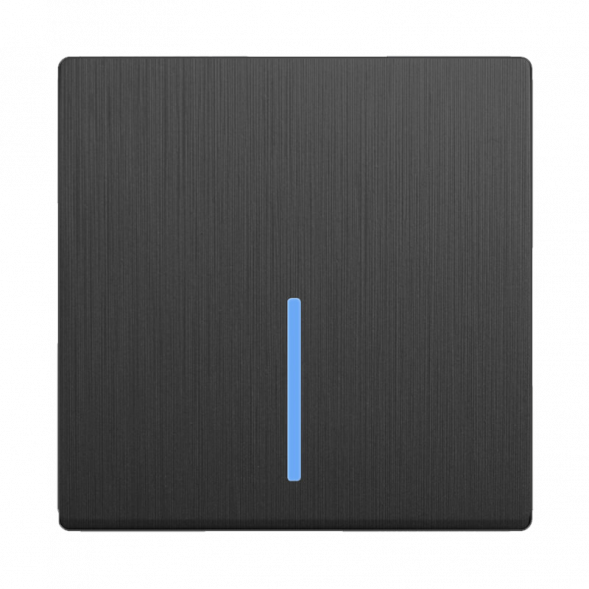 Выключатель Werkel одноклавишный проходной с подсветкой графит рифленый W1112104 4690389158421