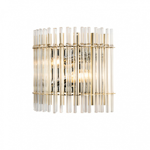 Настенный светильник Crystal Lux Aurelio AP2 Gold+Chrome/Transparent