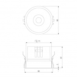 Встраиваемый светодиодный светильник Elektrostandard Forte 25071/LED a069412