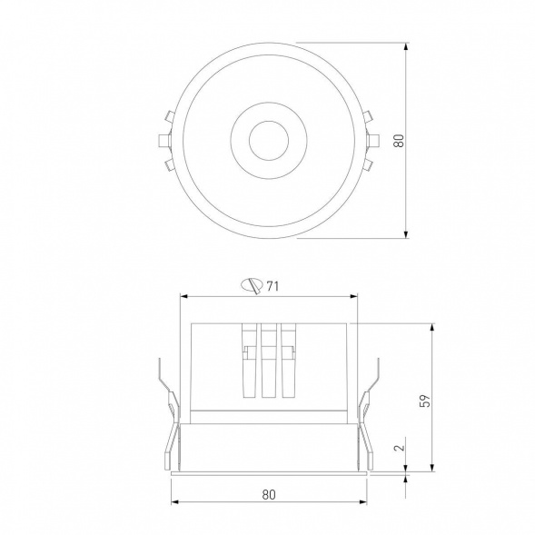 Встраиваемый светодиодный светильник Elektrostandard Forte 25071/LED a069412