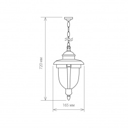 Уличный подвесной светильник Elektrostandard Atlas a028009