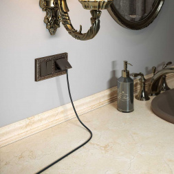 W1179212/ Накладка для розетки IP44 с крышкой (бронзовый)